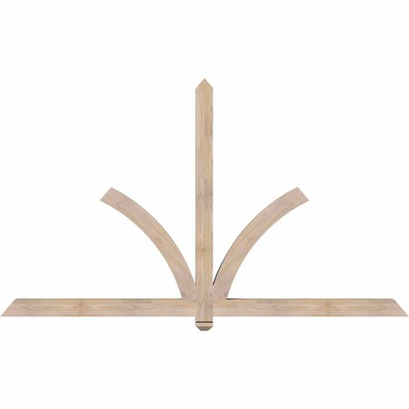 Ekena Millwork Redmond Smooth Timber Gable Bracket, Douglas Fir, 84"W x 49"H x 3 1/2"D x 3 1/2"F, 14/12 Pitch GBW084X49X0404RED00SDF